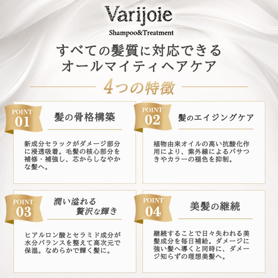 詰替え用 2点セット ディアテック ヴァリジョア シャンプー＆トリートメント 1000mL+1000g リフィル ダメージ毛 補修 ヘアケア Varijoie DEARTECH | deartech | 01