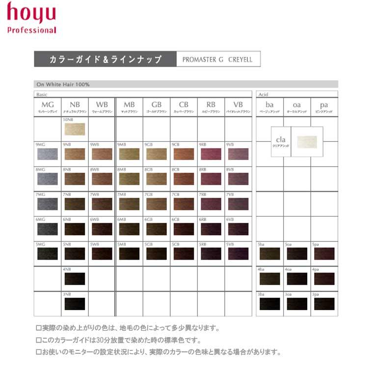 ホーユー プロマスター G クリエール Basic MG モノトーングレイ 第1剤 / 80g 【 ヘアカラー アルカリ性カラー 白髪染め 】 | hoyu | 07