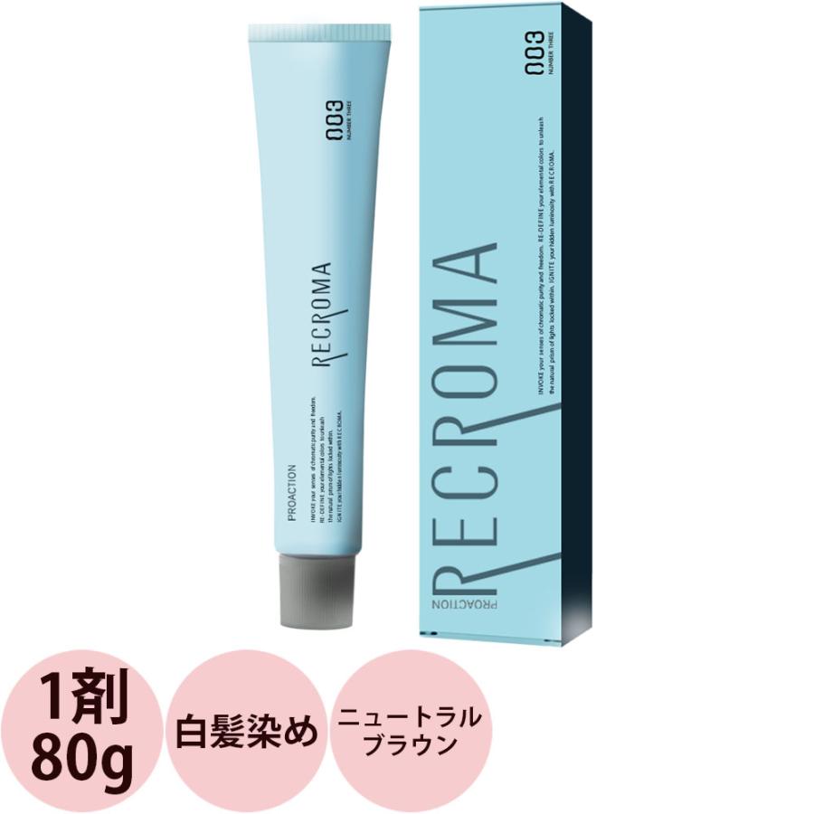 ナンバースリー プロアクション リクロマG グレイファッションライン 第1剤 ニュートラルブラウン / 80g 【 ヘアカラー アルカリ性カラー 白髪染め 】 | ブランド登録なし