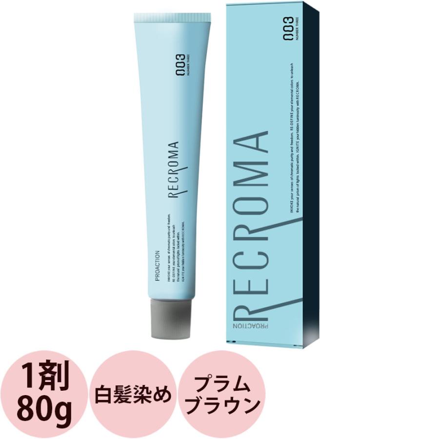 ナンバースリー プロアクション リクロマG グレイファッションライン 第1剤 プラムブラウン / 80g 【 ヘアカラー アルカリ性カラー 白髪染め 】 | ブランド登録なし