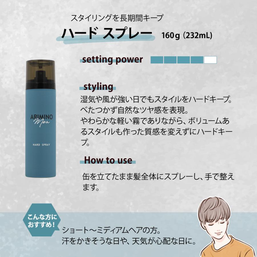 3本セット アリミノ メン ハード ミルク 100g×3 時間差 スタイリング剤 ウェット ハード 束感 モテ髪 メンズ 男性 美容室専売 おすすめ 人気 ARIMINO MEN | ARIMINO Men | 08