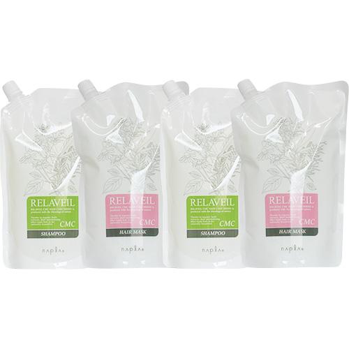 ナプラ リラベール CMC シャンプー＆ヘアマスク 業務用 選べる セット / 1000mL/gリフィル×4個 | napla