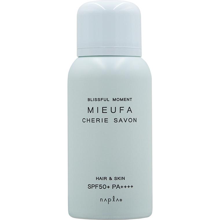 ナプラ ミーファ フレグランス UVスプレー シェリーサボン 80g サン カット スプレー 日焼け 止め おすすめ 紫外線 プロテク ト UV カット スプレー 人気 | napla