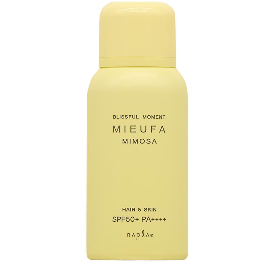 ナプラ ミーファ フレグランスUVスプレー ミモザ 80g サン カット スプレー 日焼け 止め おすすめ 紫外線 プロテク ト UV カット スプレー 人気 | MIEUFA
