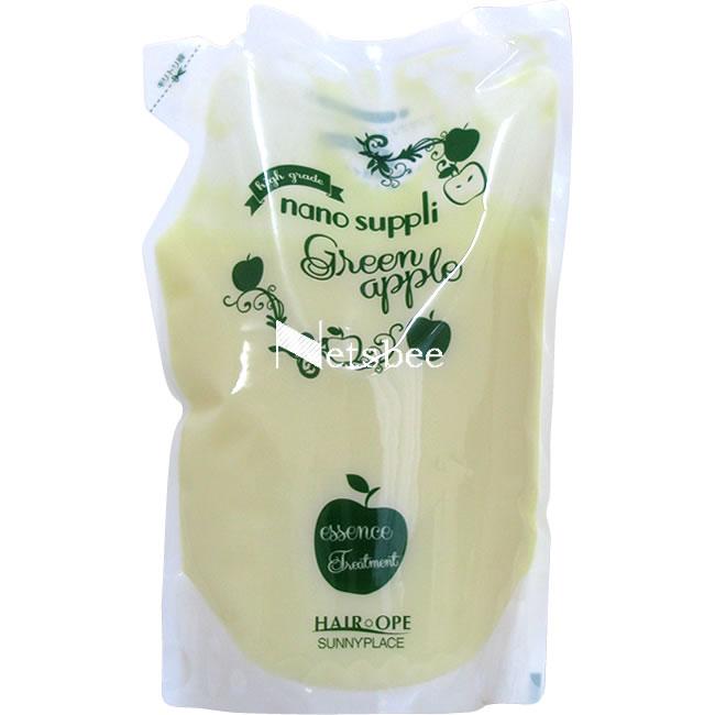 サニープレイス ヘアオペ ナノサプリ エッセンスコンデ トリートメント グリーンアップル  / 800mLリフィル 【 トリートメント さらさら 】 | SUNNY PLACE