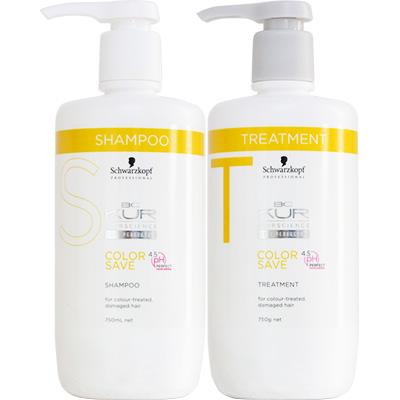 シュワルツコフ BCクア カラーセーブ シャンプー＆トリートメント ポンプボトル セット / 750mL＋750g | BC KUR
