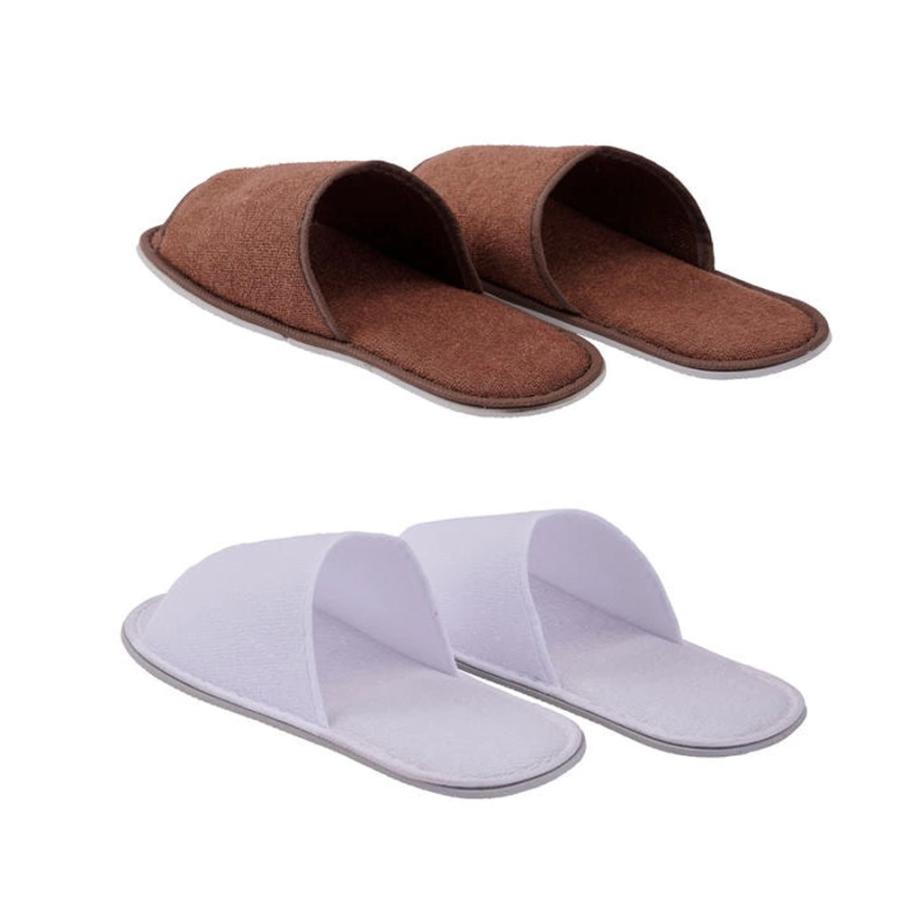 履きやすい ふんわりニットスリッパ 全2色（ダークブラウン ホワイト） 15足入り |  | 03