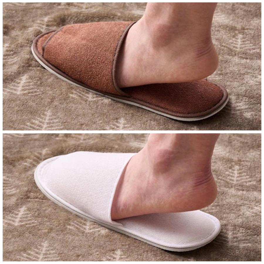 履きやすい ふんわりニットスリッパ 全2色（ダークブラウン ホワイト） 15足入り |  | 07