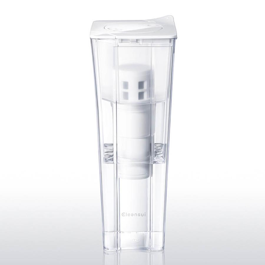 クリンスイ ポット型 浄水器 コンパクトサイズ CP012-WT 0.9L 水道水 塩素除去 カートリッジ式 家庭用 スリム PFOS PFOA 有機フッ素化合物 除去 Cleansui | クリンスイ