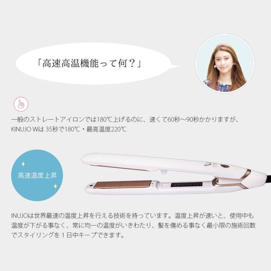 絹女 KINUJO W -worldwide model- ストレートアイロン DS100 海外対応 ...