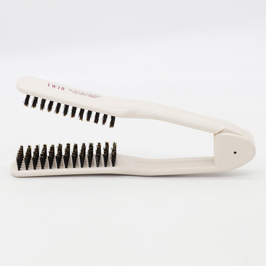 大阪ブラシ ツイン ストレートブラシ 1本 ツインブラシ 挟む スタイリング ヘアブラシ ストレートヘア ブロー ブラシ スタイリング サロン専売品 おすすめ twin | 