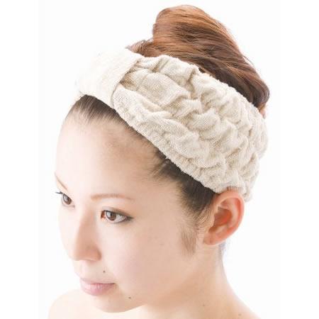 （欠品中）高級パイル地 ヘアターバン チューブタイプ （ベージュ）（メール便 対応） | ブランド登録なし