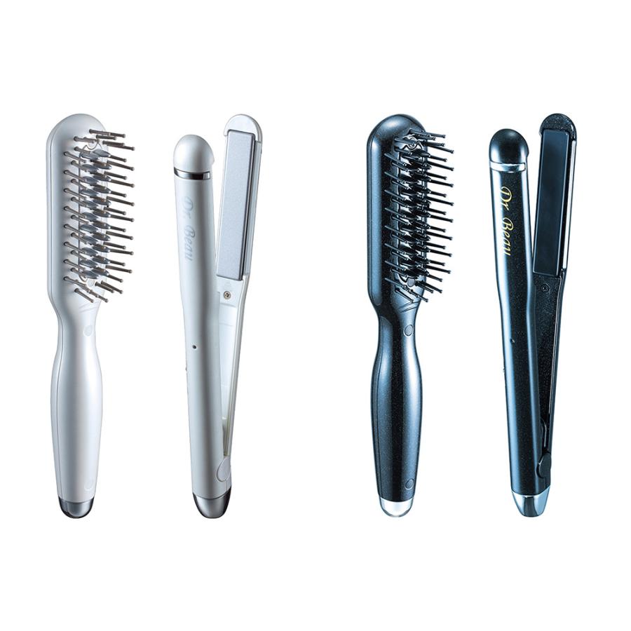 送料無料 正規品 USB グリスター ヘアアイロン ブラシ＆アイロン セット 全2色 （ダイヤモンドパール・ブラックパール） KALOS カロス ミニ ヘアアイロン ブラシ | ブランド登録なし