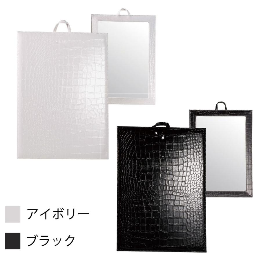 西村製作所 一面バックミラー CH-60（アイボリー・ブラック） サロン業務用 鏡 サロンツール 美容院 理容室 | ブランド登録なし