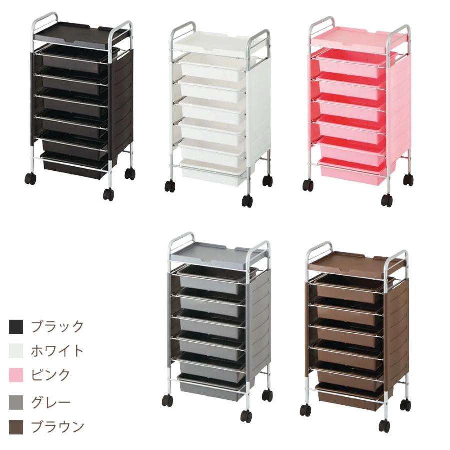 西村製作所 収納ワゴン（サイドカバー付） C-417（全5色） | ブランド登録なし