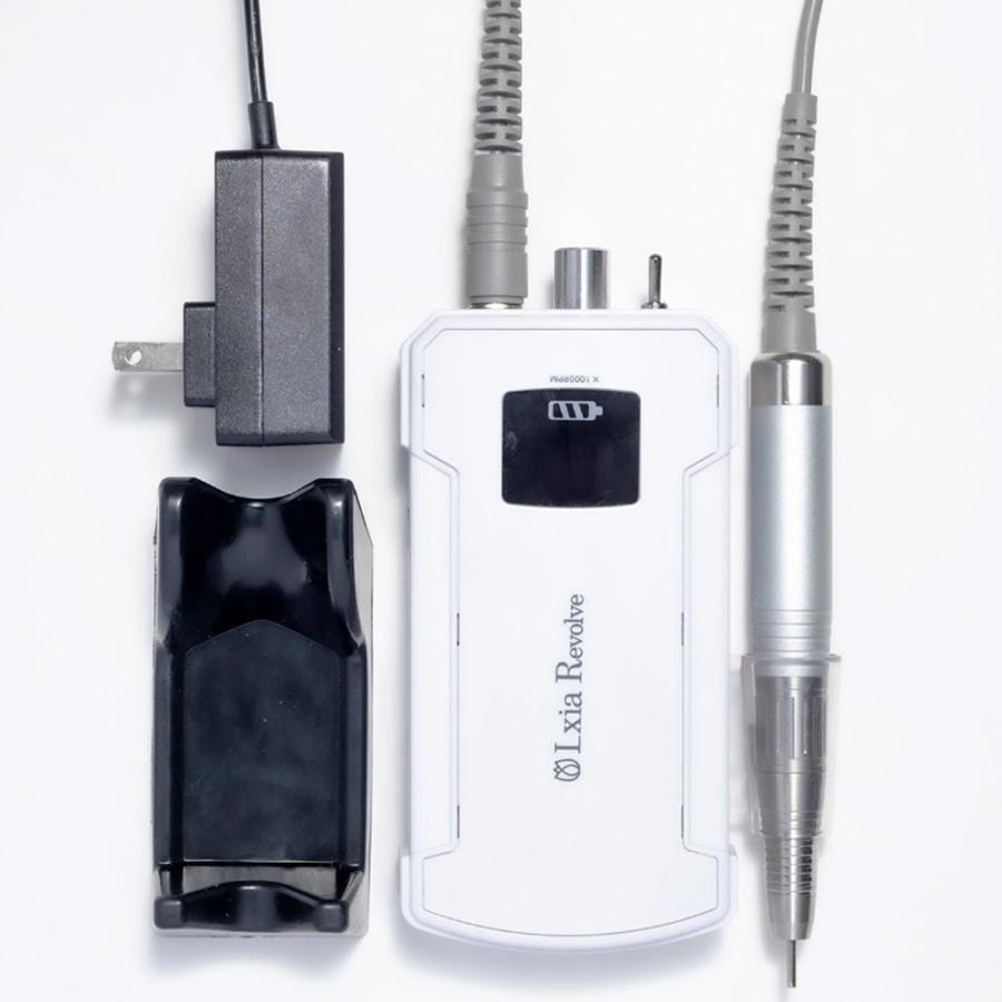 ネイルマシーン プリジェル レクシア レボルブ LXIARVLV-W ジェルネイル プロ用 ネイルマシン ネイルドリル ビット 軽量 コンパクト 充電 ポータブル | PREGEL | 02