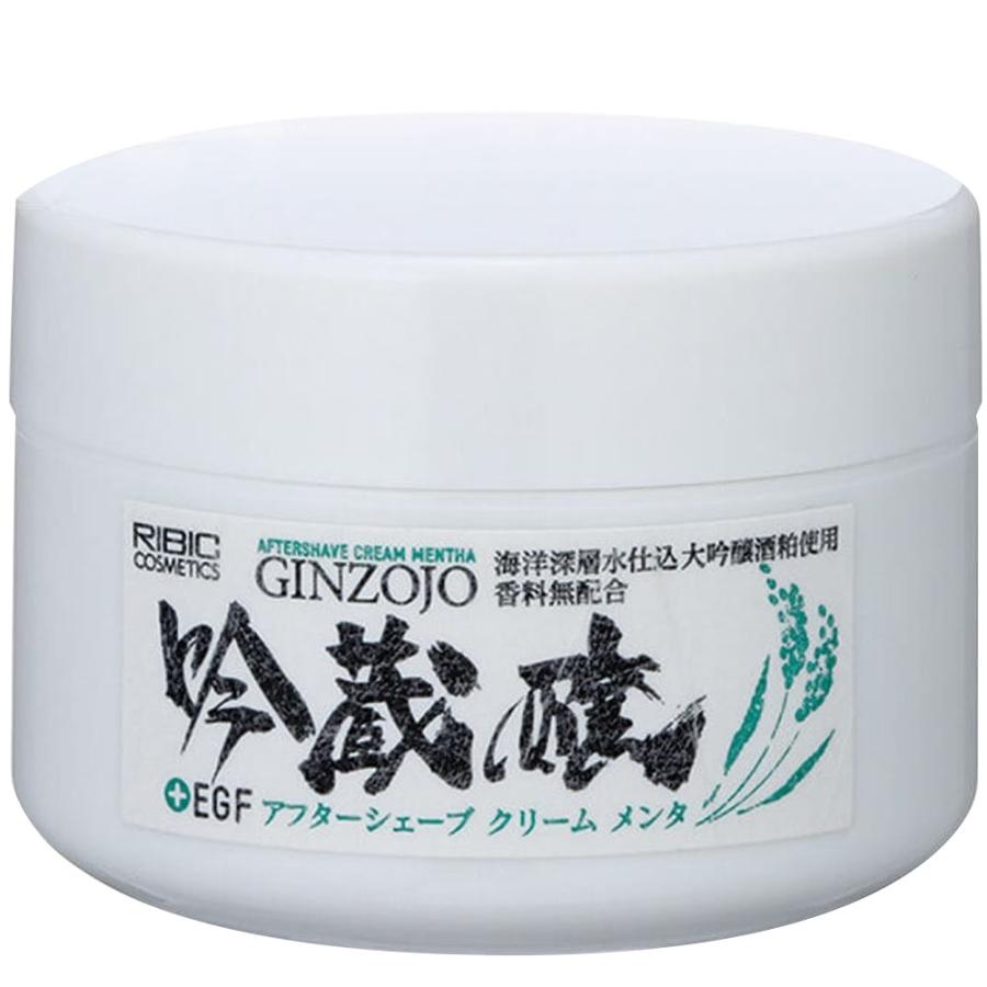 吟蔵醸 アフターシェーブクリーム メンタ KF / 110g 顔用 髭剃り後 スキンケア メントール 清涼感 酒粕 EGF メンズ 男性 美容 理容 リビック RIBIC | ブランド登録なし