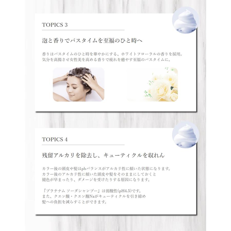 炭酸泡 シャンプー リックス プラチナム ソーダシャンプー 200g 髪色キープ アミノ酸系 シャンプー 泡で出る ヘアカラー 後 サロン 美容院 美容師 送料無料 RicS | ブランド登録なし | 04