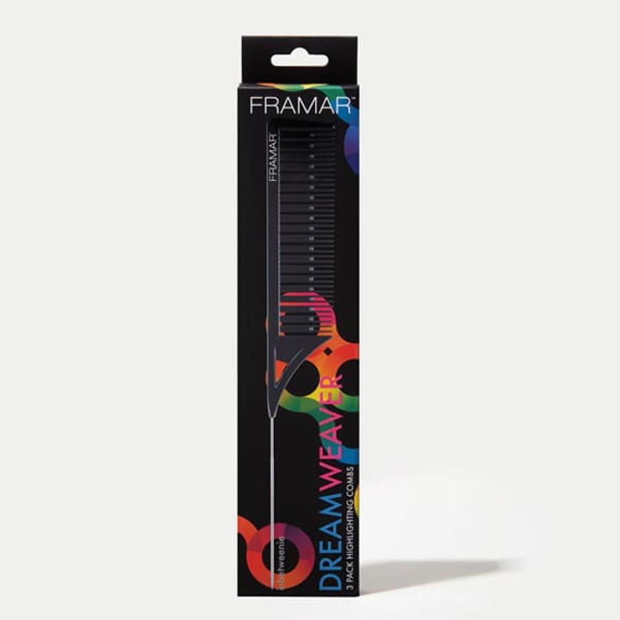 フラマー ドリームウィーバー コーム 3本セット パステル CMB-DW-PSTL / ブラック CMB-DW-BLK サロン業務用 サロンツール 美容院 理容室 美容師 FRAMAR | トリコ インダストリーズ | 04