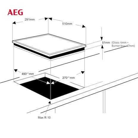 AEG ドロップイン 2口 IHクッキングヒーター【AHI326CB