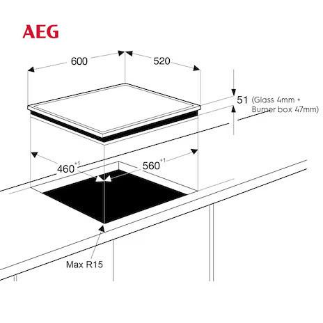 AEG ドロップイン 3口 IHクッキングヒーター【AHI635CB AEG ドロップイン 3口 IHクッキングヒーター【AHI635CB