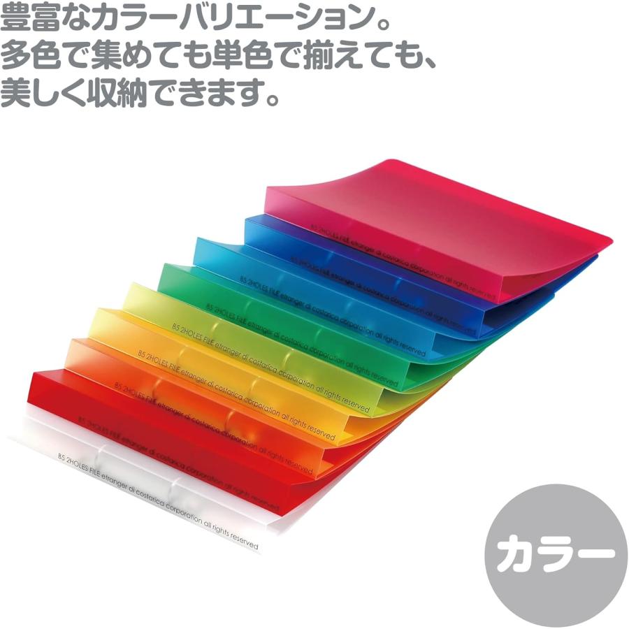 エトランジェ・ディ・コスタリカ リングファイル B5 2穴 10mm厚 透明PP