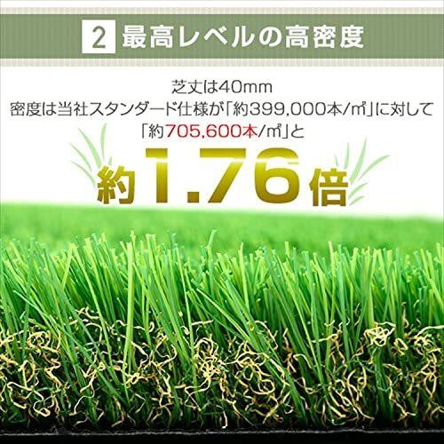 山善(YAMAZEN) 人工芝 防炎機能付き 1×10m 芝丈40mm 