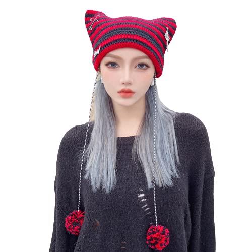 Bg3 猫耳ニット帽 猫耳 帽子 サブカル系 y2k 地雷系ファッション