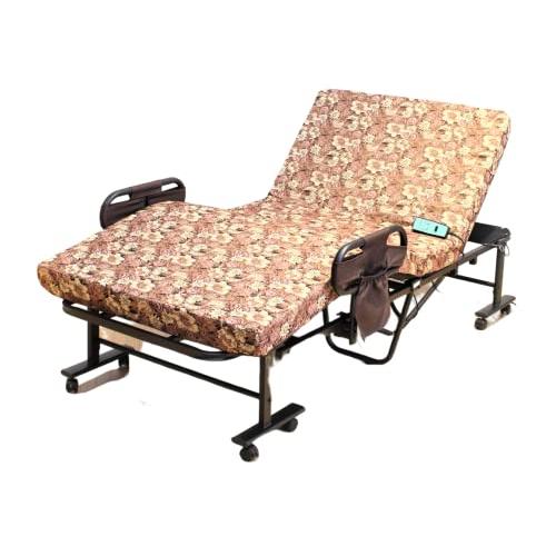 2026年 ビータ(Vita) 寝心地選べる折りたたみ電動ベッド 硬質 セミシングル 花柄 【RIZ7355186107】(26372円)