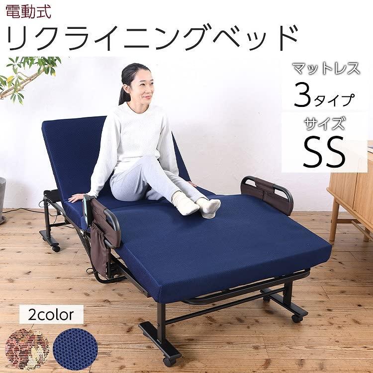 2026年 ビータ(Vita) 寝心地選べる折りたたみ電動ベッド 硬質 セミシングル 花柄 【RIZ7355186107】(26372円)