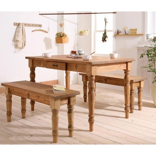 C75.カントリー家具(3点セット) ダイニングテーブルセット 4人 カントリー家具 Chelsey*Mom チェルシー