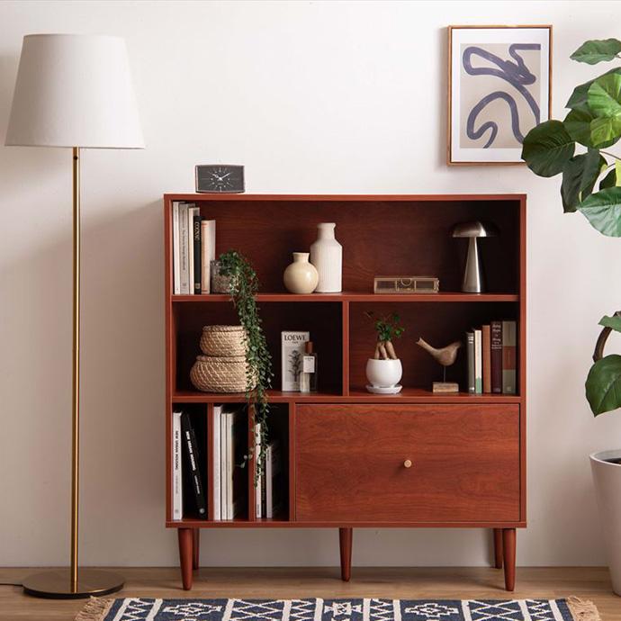 I 北欧 キャビネット リビングボード 赤茶色 リビング収納 本棚 I 北欧 キャビネット リビングボード 赤茶色 リビング収納 本棚 本棚