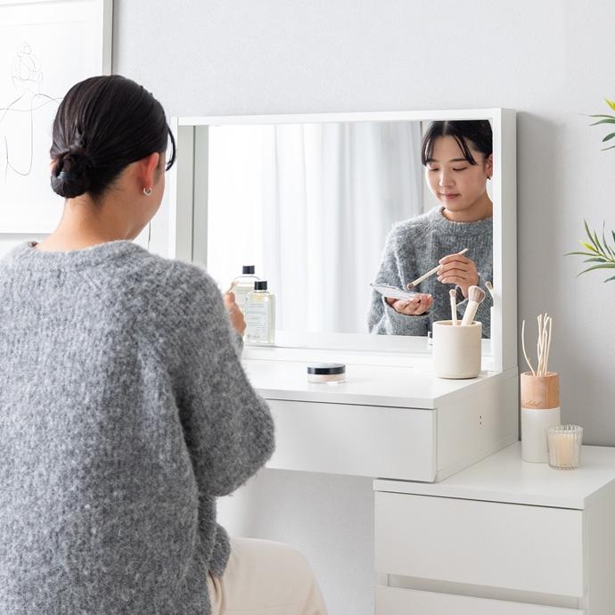 ドレッサー コンセント付き おしゃれ ドレッサー収納 白 ドレッサー