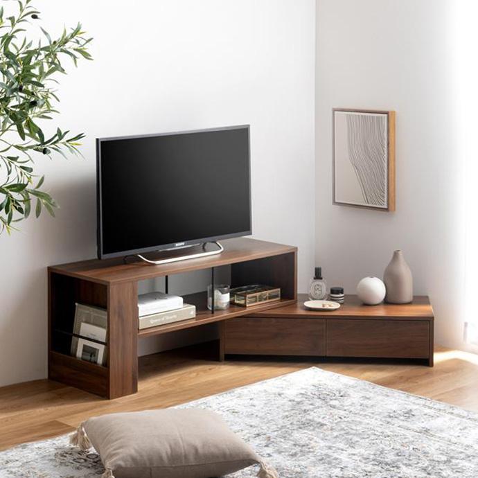 テレビ台 ローボード 伸縮 おしゃれ テレビラック 収納付き 90 163