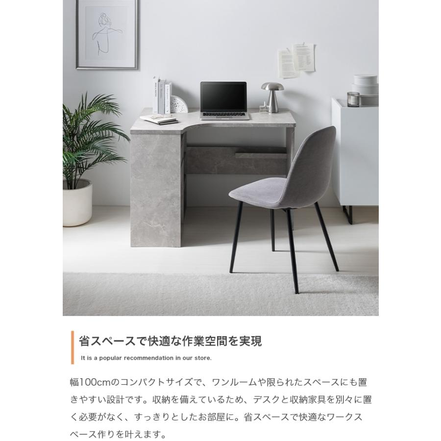 a*i様 L字型　白×グレー　木製パソコンデスク ワークデスク 100cm パソコンデスク 収納 机 l字 おしゃれ L字型デスク
