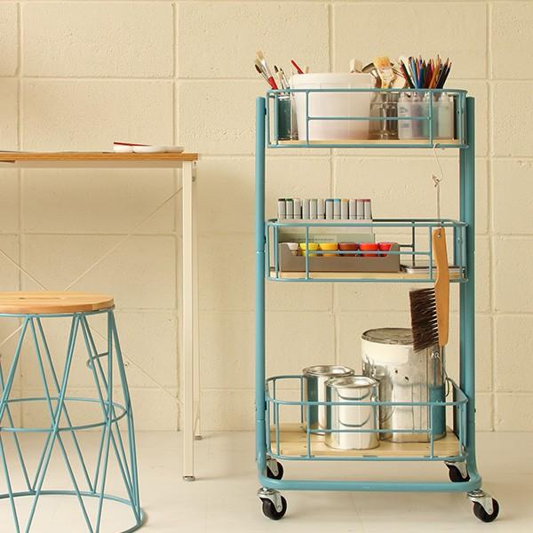 弘益 ラック 棚 スチール 木製 おしゃれ BY CAGE WAGON 収納 3段ラック