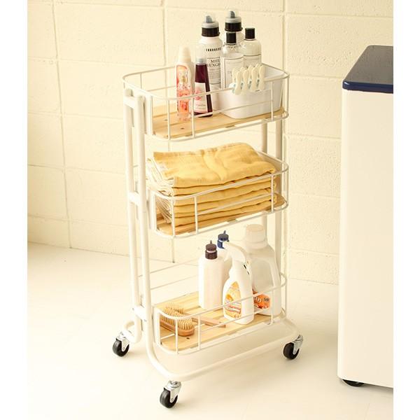 弘益 ラック 棚 スチール 木製 おしゃれ BY CAGE WAGON 収納 3段ラック