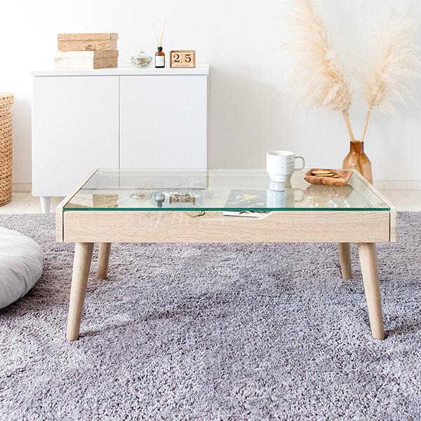 驚きの値段 テーブル おしゃれ ガラステーブル ローテーブル 北欧 ホワイト ディスプレイ センターテーブル ガラス 白 80 45 Cisama Sc Gov Br