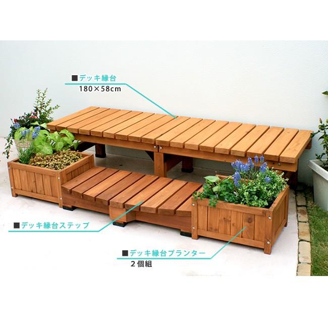 プランター おしゃれ 木製 植木鉢 ブラウン 花壇 鉢 45×38 2個セット