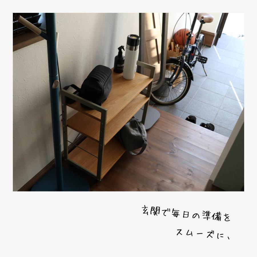 ICHIBA サイドラック デスク 棚 スリム 木製 キャスター付き ICHIBA サイドラック デスク 棚 スリム 木製 キャスター付き