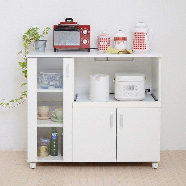 キッチンカウンター キッチンボード 90 幅 コンセント 付き レンジ台