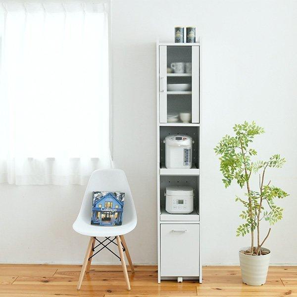 すきま 隙間収納 キッチン ミニ 食器棚 キッチン家電収納 家電ラック