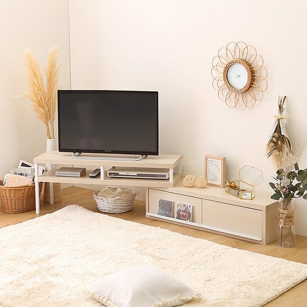テレビ台 完成品 ローボード 北欧 おしゃれ テレビボード 収納 伸縮