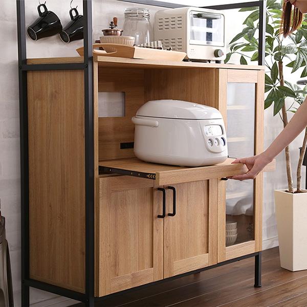 ホームテイスト 食器棚 おしゃれ 北欧 ロータイプ レンジ台 幅90 ホームテイスト 食器棚 おしゃれ 北欧 ロータイプ レンジ台 幅90