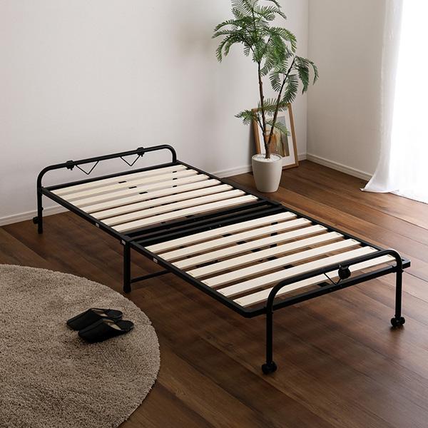 ホームテイスト（HOME taste） すのこベッド シングル 折りたたみ 白