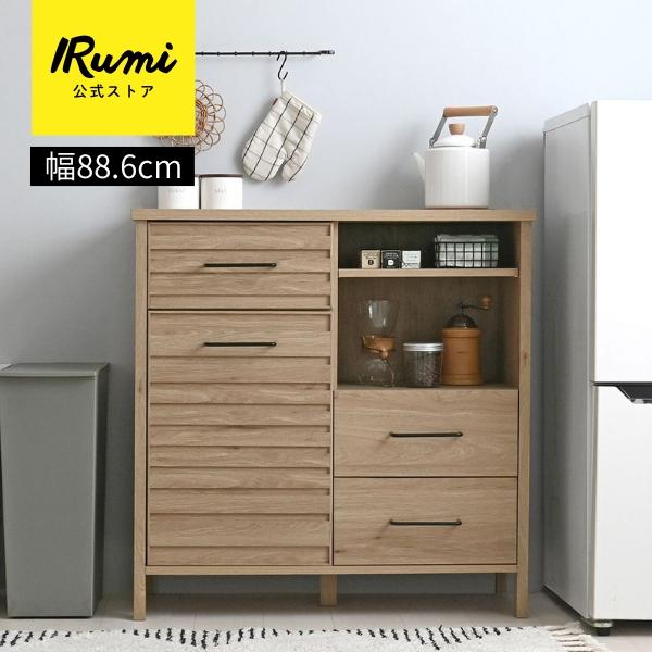 【新品未開封】ニトリ 北欧スタイルのミドルボード LF90-90MB 4FUL（フォーフル） キャビネット リビング 90 収納 おしゃれ LAFIKA