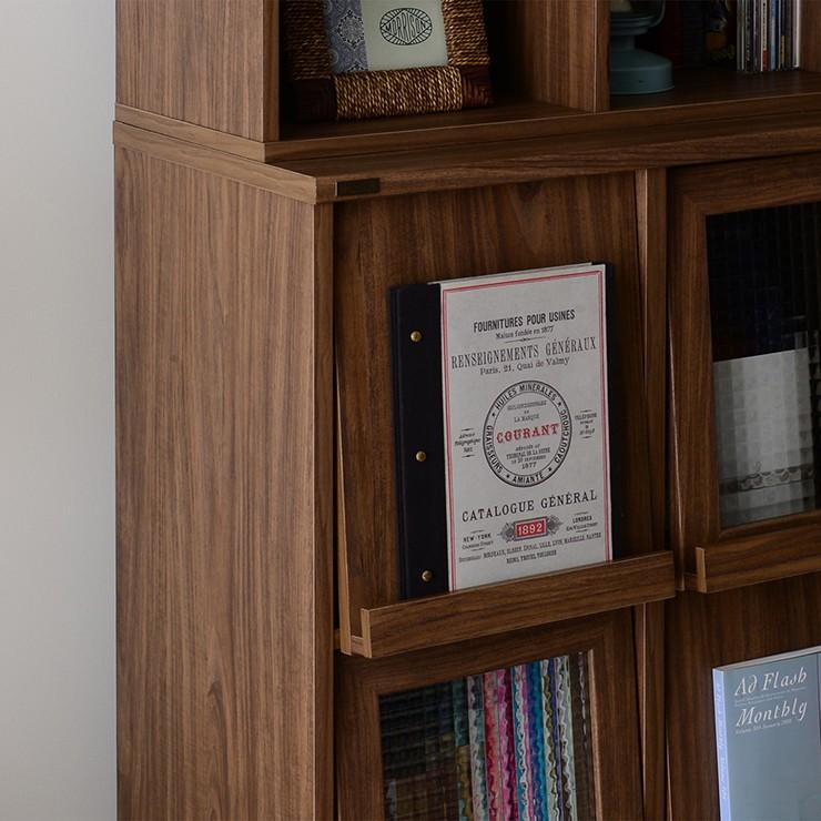 4FUL（フォーフル） ディスプレイラック 2段 木製 ガラス 卓上 NEFLAS