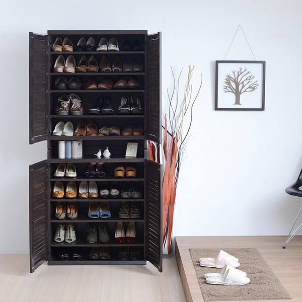 ルーバーシューズボックス　75cm幅 下駄箱　玄関収納 ルーバーシューズボックス 75cm幅【Dion-ディオン-】ルーバー