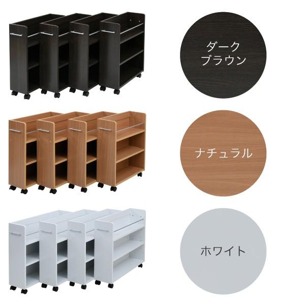 キャスター付き 収納 クローゼット ラック 4個セット 幅19.5奥行58 .5