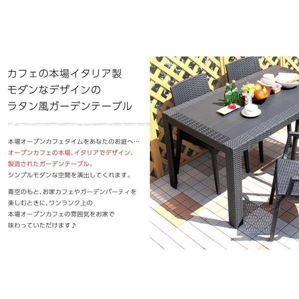 ホームテイスト ガーデンテーブル 4人用 140×80cm イタリア製
